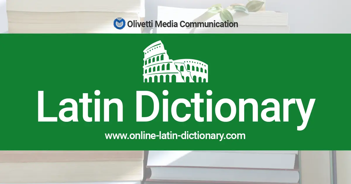 Online Latin Dictionary